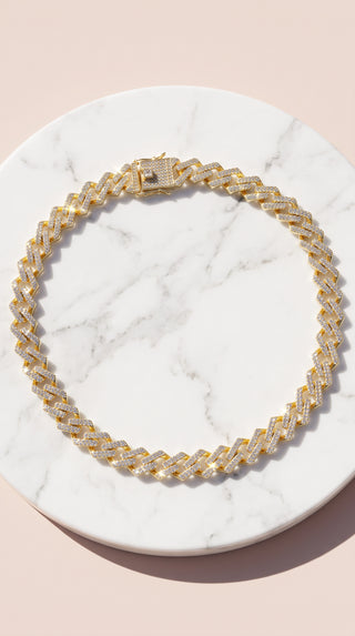 Crystal Paved Cuban Chain link Necklace