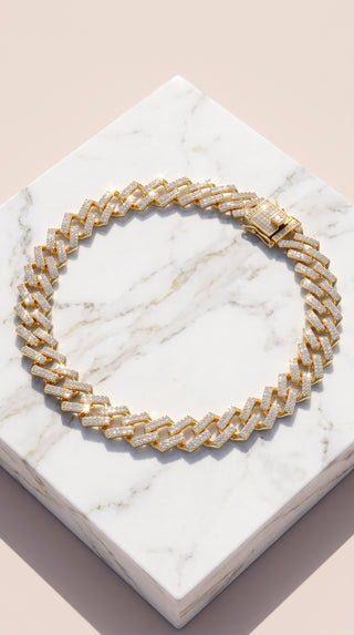 Pavé Cuban Link Curb Chain Necklace