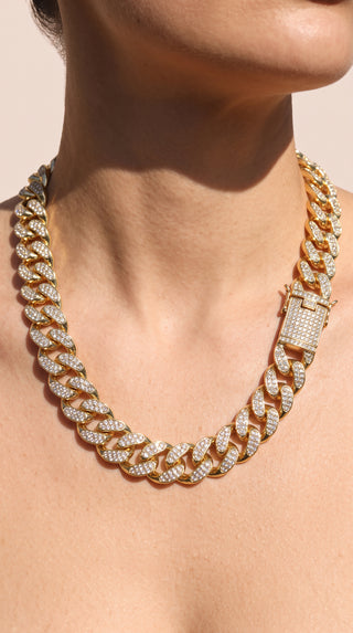 Classic Pavé Cuban Link Necklace