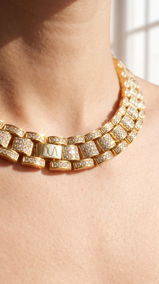 Women's Crystal Cuban Link Necklace