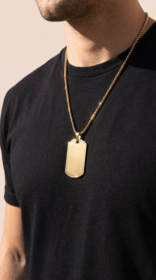Personalised Dog Tag Stainless Steel Pendant Necklace