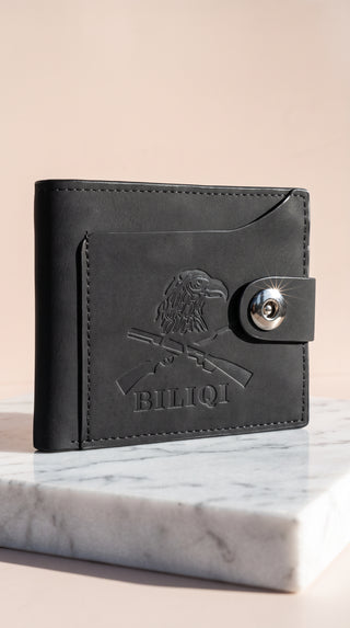 Men's Embossed Eagle Motif Bifold Pocket Wallet
