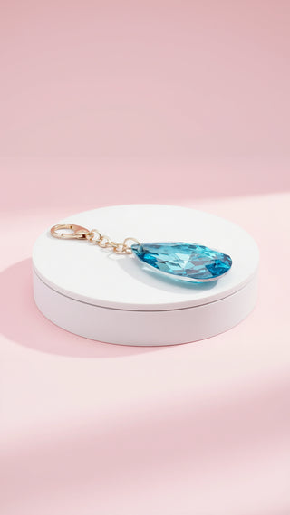 Faceted Crystal Keyring & Bag Charm