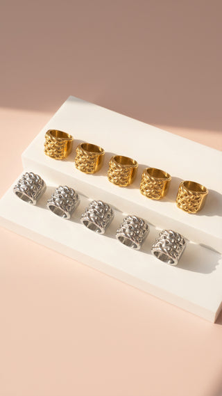 Stainless Steel Men's Knotted Keeper Ring