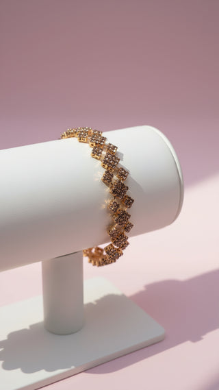 Square Crystal Tennis Bracelet