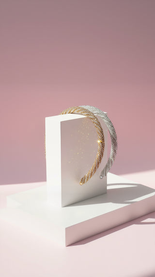 Rope Crystal Choker Necklace & Earrings Set