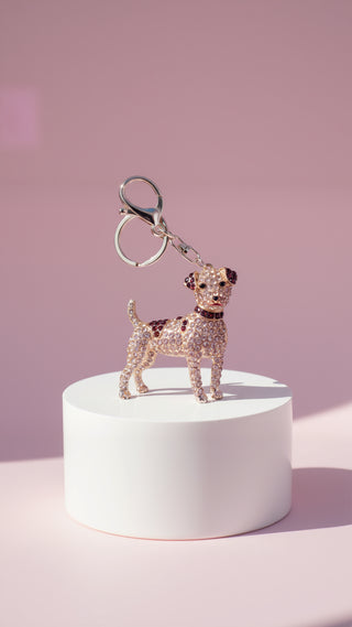 Crystal Dog Key Ring & Bag Charm