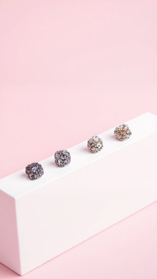 Mini Round Crystal Stud Earrings