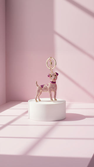 Crystal Dog Key Ring & Bag Charm