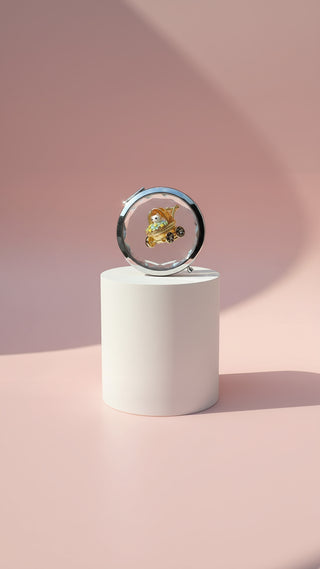 Floral Pram Compact Mirror & Gift Box