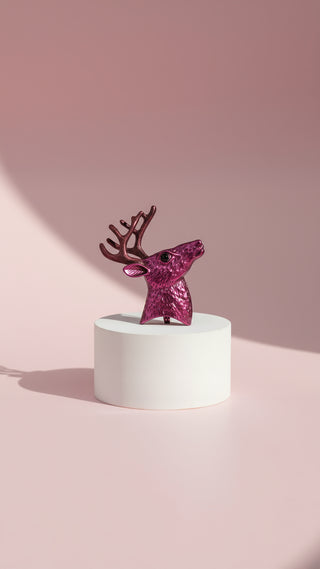 Stag Alloy Festive Brooch