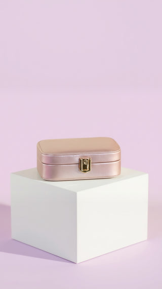 Travel Jewellery Box – Compact Trinket Organizer With Mirror