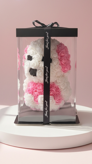 Silk Artificial Flower Puppy Dog Roses With Luxury Gift Box