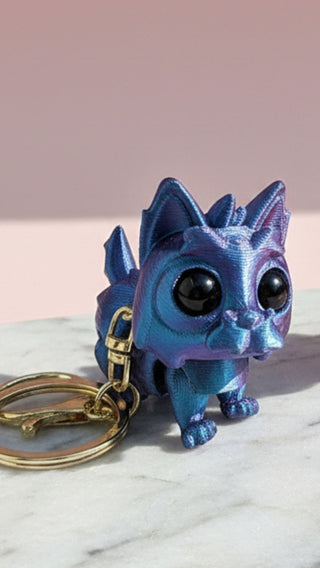 3D Printed Articulated Fantasy Dog : Bioplastic Fidget Key Ring