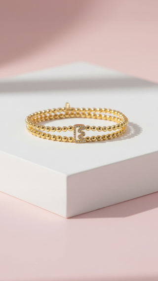 Personalised Initial Jewellery Gift Set – Necklace, Ring & Bracelet