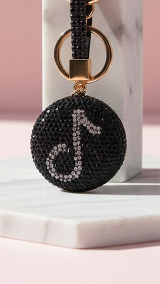 Bubble TikTok Symbol Crystal Key Ring & Bag Charm