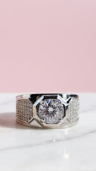 Men's Crystal Band Box Set of 12 Rings