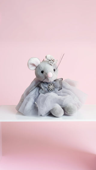 Oversized Plush Ballerina Mouse Keyring & Bag Charm