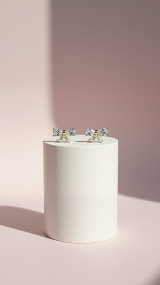 Bow Crystal Stud Earrings