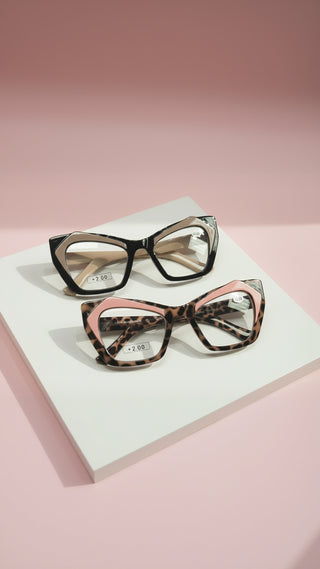 Cat Eye Leopard Print Reading Glasses