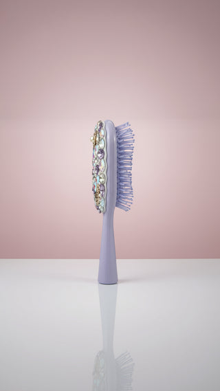 Jeweled Crystal Paddle Hair Brush Massage Comb
