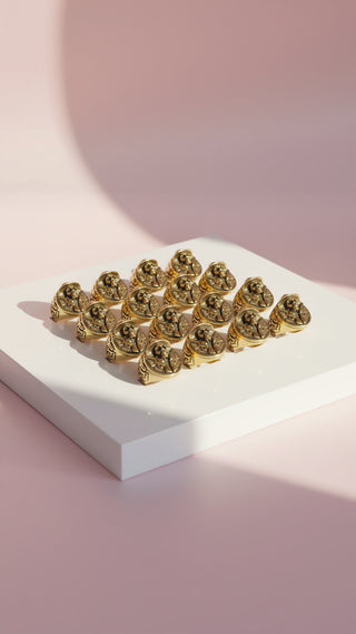 Stainless Steel Wild West Skeleton Men's Biker Ring