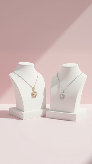 Snowflake Crystal Pendant Necklace