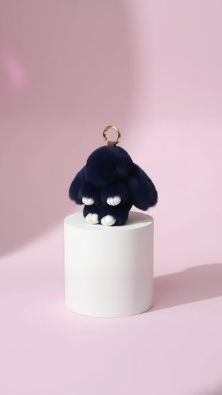 Pack Of 10 Fluffy Bunny Key Ring & Bag Charms