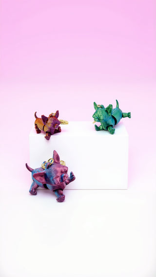 3D Printed Fantasy Chihuahua Dog: Bioplastic Fidget Key Ring