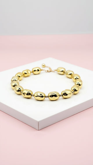 Melted Bubble Chain Link Necklace