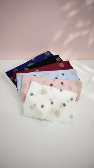 Tree Shimmer Gold Foil Scarf Pack of 12