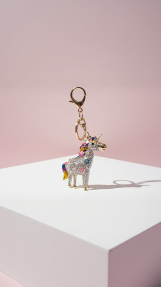 Unicorn Crystal Key Ring & Bag Charm