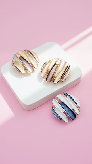 Abstract Magnetic Curved Brooch