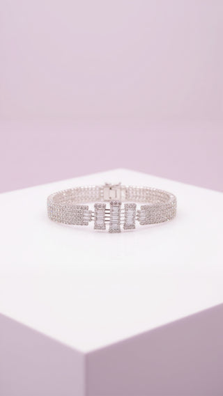 Baguette Cut Square Crystal Bracelet