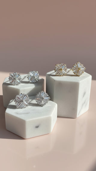 Bijoux Sparkly Crystal Stud Earrings