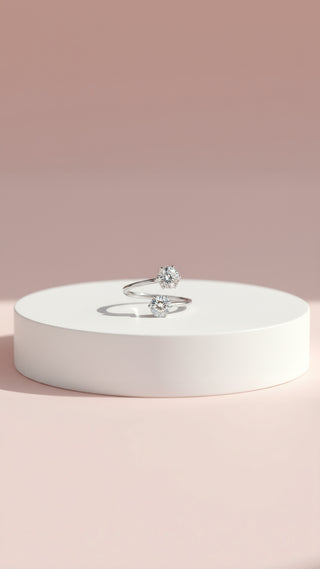 Crystal Free size Stacking Rings Box set of 36