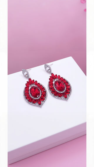 Oval Baroque Crystal Drop & Dangle Earrings