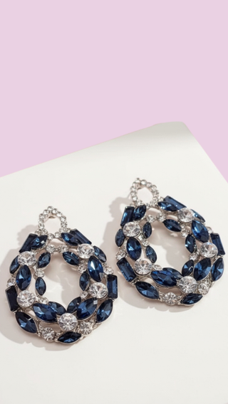 Teardrop Crystal Stud Earrings
