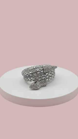 Elixir Collection Serpent Wrap Around Crystal Cuff