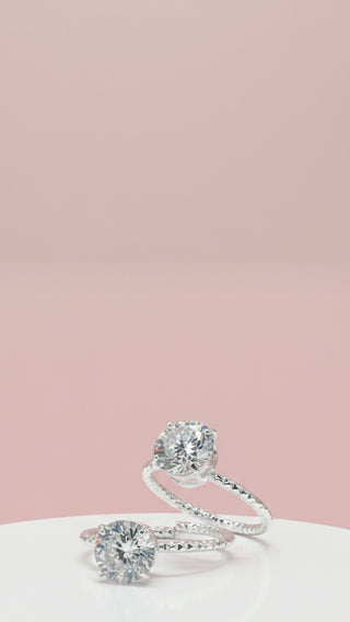 Solitaire Free Size Crystal Stacking Rings Box set of 36