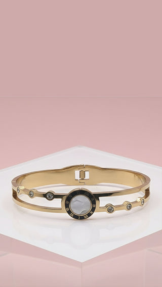 Roman Numeral Stainless Steel Stacking Bangle