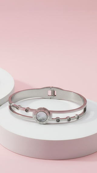 Roman Numeral Stainless Steel Stacking Bangle