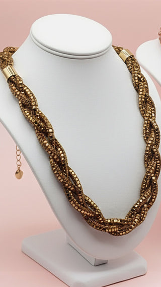 Elixir Collection Braided Crystal Necklace