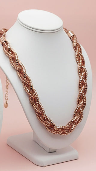 Elixir Collection Braided Crystal Necklace