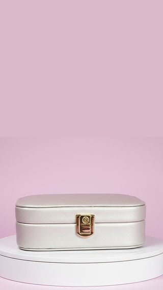 Travel Jewellery Box – Compact Trinket Organizer With Mirror