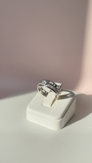 14k Gold Roman Numeral Crystal Stacking Rings Box set of 24