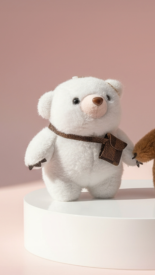 Teddy Bear With Handbag Key Ring & Bag Charm