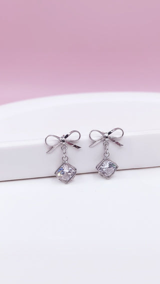 Bow Crystal Drop & Dangle Earrings