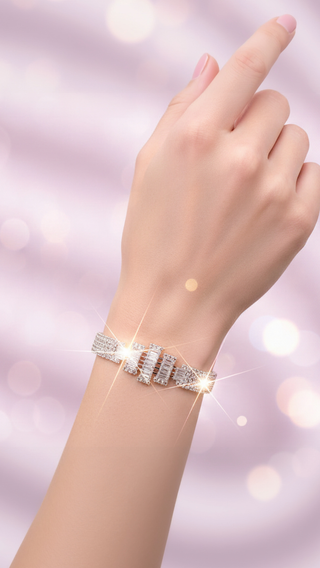 Baguette Cut Square Crystal Bracelet
