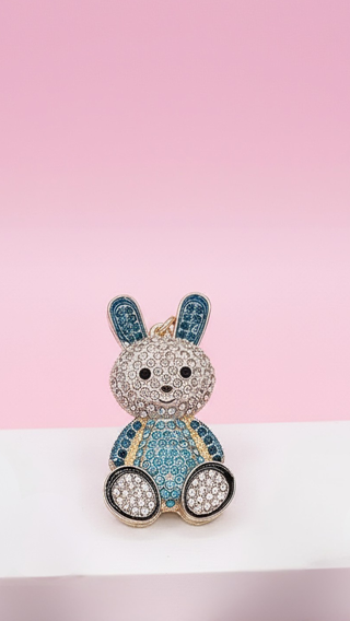 Bunny Rabbit Crystal Key Ring & Bag Charm